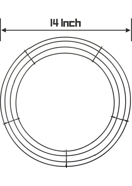 Xin Yue Zhang 14 Inç Tel Çelenk Çerçeve Metal Yuvarlak Çelenk Formu Yapımı Yüzükler Yeşil Noel Partisi Ev Dekorasyon Için Dıy 2'li Paket (Yurt Dışından) modelleri