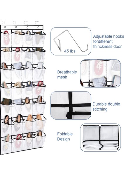 Xin Yue Zhang Kapının Üzerinde 28 Cep Dolap Için Ayakkabı Organizatörleri Ayakkabı Askısı Organizatörleri Kapının Arkası Için Depolama Tutacağı (Yurt Dışından) fiyatları
