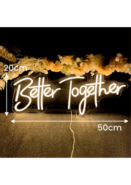 Birlikte Neon LED Burcu Düğün Dekor Parti Neon Burcu LED Işıkları Yatak Odası Odası Dekorasyon Duvar Evli Neon Işıkları (Yurt Dışından) fiyatları