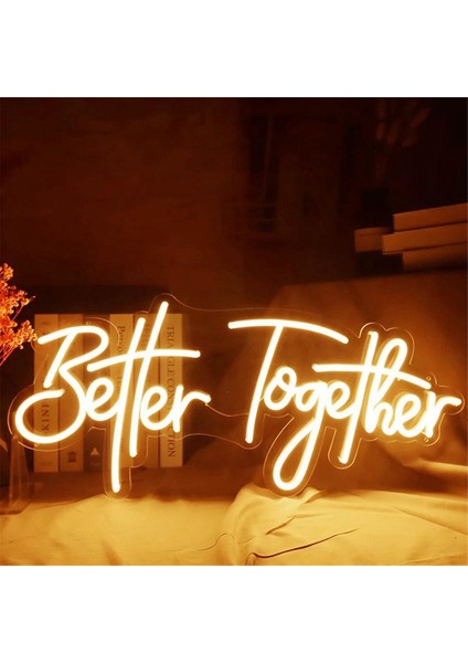 Birlikte Neon LED Burcu Düğün Dekor Parti Neon Burcu LED Işıkları Yatak Odası Odası Dekorasyon Duvar Evli Neon Işıkları (Yurt Dışından) modelleri