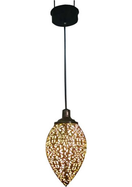 Xin Yue Zhang Güneş Enerjili LED Fas Asılı Fener Retro Fas Desen Projeksiyon Lambası Açık Bahçe Dekor Peri Işık Kiti (Yurt Dışından)