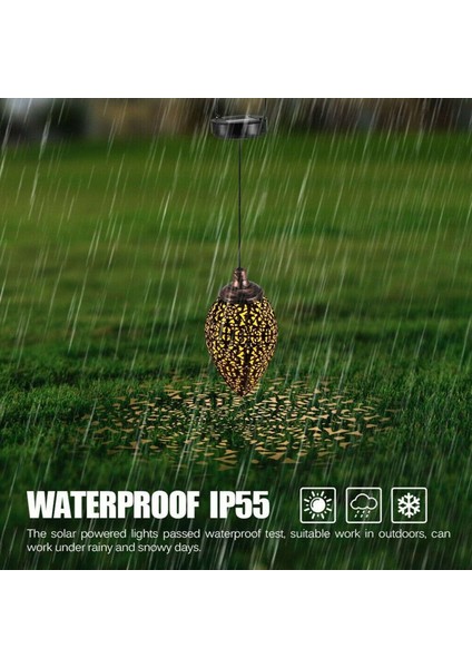 Xin Yue Zhang Güneş Enerjili LED Fas Asılı Fener Retro Fas Desen Projeksiyon Lambası Açık Bahçe Dekor Peri Işık Kiti (Yurt Dışından) modelleri