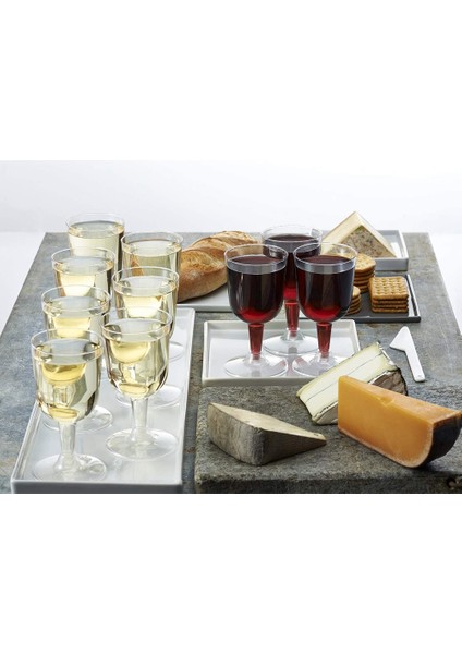 Xin Yue Zhang 50 Adet Şeffaf Plastik Şarap Bardağı Geri Dönüştürülebilir, Tek Kullanımlık ve Yeniden Kullanılabilir Bardaklar Için Şampanya, Tatlı, Bira, Puding, Parti (Yurt Dışından) modelleri