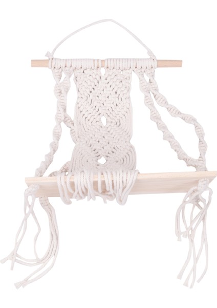 Xin Yue Zhang Boho Makrome Duvar Asılı Raf El Yapımı Dokuma Goblen Raf Ahşap Yüzen Depolama Askı Ev Duvar Dekoru Için (Yurt Dışından)