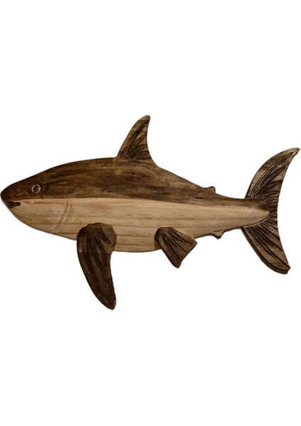 Ahşap Deniz Balığı Dekor Heykeli Balina Heykelcik Heykel Süs Rustik Dekorasyon Duvar Asılı Dekorasyon, B (Yurt Dışından)