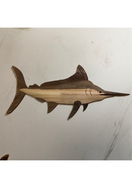 Ahşap Deniz Balığı Dekor Heykeli Balina Heykelcik Heykel Süs Rustik Dekorasyon Duvar Asılı Dekorasyon, B (Yurt Dışından) modelleri
