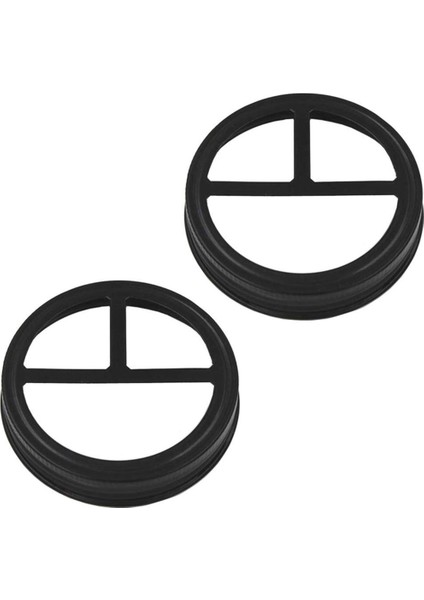 Xin Yue Zhang 2 Adet Kavanoz Diş Fırçası Tutucu Kapağı - Paslanmaz Çelik Çiftlik Evi Banyo Tezgahı Dekoru - Geniş Ağız Için (Siyah) (Yurt Dışından)