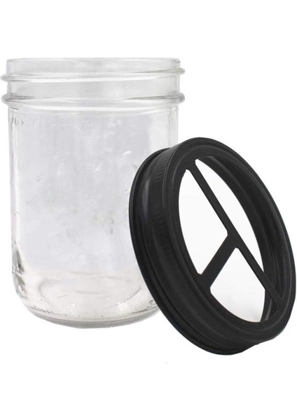 Xin Yue Zhang 2 Adet Kavanoz Diş Fırçası Tutucu Kapağı - Paslanmaz Çelik Çiftlik Evi Banyo Tezgahı Dekoru - Geniş Ağız Için (Siyah) (Yurt Dışından) fırsatları