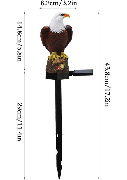 Xin Yue Zhang Solar Eagle LED Çim Işık Açık Bahçe Villa Dekorasyon Peyzaj Işık LED Kartal Topraklama Fişi Işık (Yurt Dışından) fiyatları