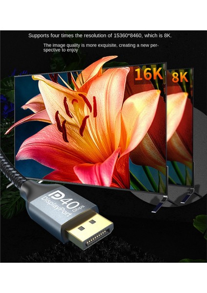 Dp2.1 Hd Video Kablosu 16K Adaptör Kablolama Bilgisayar Monitörü Projektör 240Hz Bilgisayar Dizüstü Monitörü Için Uygun (Yurt Dışından) modelleri