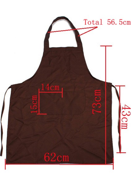 Xin Yue Zhang Kasaplar Için Düz Önlük Ön Cep Mutfak Pişirme Zanaat Pişirme Garson - Kahverengi (Yurt Dışından) fiyatları