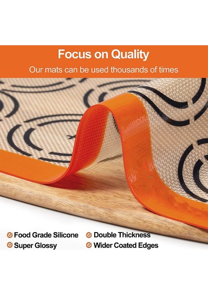 Xin Yue Zhang Silikon Pişirme Mat Levha Seti, Kolay Temizlenebilir ve Yapışmaz Gıda Sınıfı Yeniden Kullanılabilir Pişirme Paspasları, Fırın, Makaron, Pizza Için (Yurt Dışından) indirimleri