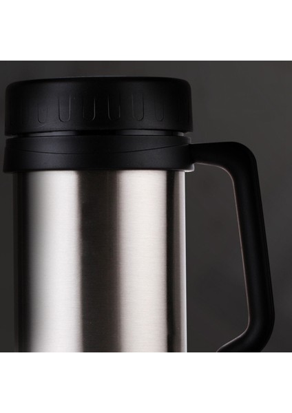 Xin Yue Zhang 500ML/17OZ Kupa Paslanmaz Çelik Vakum Şişeler Saplı Fincan Ofis Termoslar Çay Yalıtımlı Bardak Siyah (Yurt Dışından) fırsatları