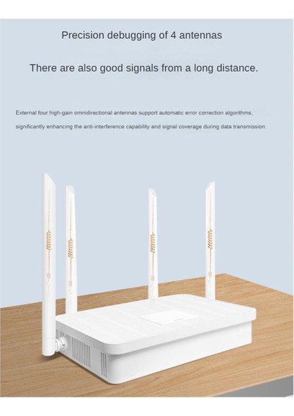 Wifi Yönlendirici Çift Bantlı Gigabit 2.4g 5.8 Ghz 1200 Mbps Kablosuz Yönlendirici Wifi Tekrarlayıcı ve 4 Yüksek Kazançlı Anten Ab Tak (Yurt Dışından)