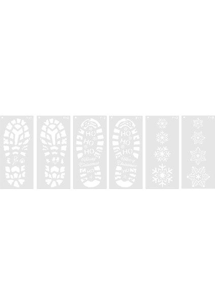 Yerdeki Noel Baba Ayak Izlerini, Noel Baba Çizme Baskılarını ve Kar Tanesi Şablonlarını Boyamak Için Noel Şablonları (Yurt Dışından) fiyatları