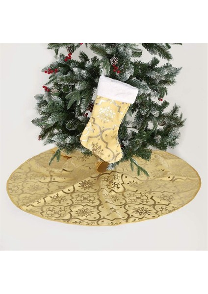 48 Inç Noel Ağacı Etek Noel Yumuşak Kapak Mat Dekor Kar Tanesi Yaka Çiftlik Evi Ağacı Etek, Kırmızı (Yurt Dışından)