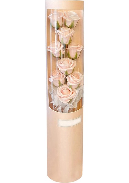 Sevgililer Günü Çiçeği Yapay Çiçek Hediyesi Kız Günü Cam Kubbeli LED Çiçek Işık Pembe (Yurt Dışından)