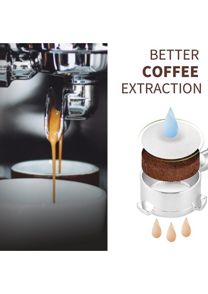 Ξ Ny Ue Zhang Espresso Kahve Makinesi Için Kahve Kağıt Filtresi, 600 Adet Ağartılmamış Espresso Filtre Puck Ekran Portafilter Kağıdı 58MM (Yurt Dışından)
