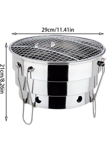 Xin Yue Zhang Taşınabilir Açık Barbekü Izgara Katlanır Bölünmüş Paslanmaz Çelik Pişirme Malzemeleri Kapalı Kamp Piknik Kömür Izgara Brülör (Yurt Dışından) modelleri
