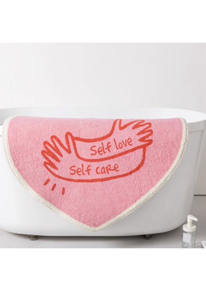 Kalp Şeklinde Zemin Mat Emici Peluş Kız Oturma Odası Paspas Banyo Makinesi Yıkanabilir Taklit Kaşmir (Sarılma) (Yurt Dışından) fırsatları