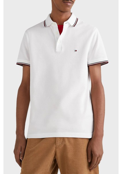 Tommy Hilfiger Pamuklu Slim Fit Erkek Polo Yaka T-Shirt Mw0Mw30750 Ybr