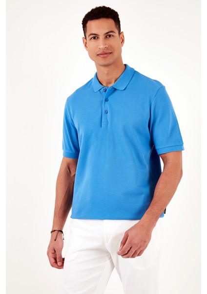 % 100 Pamuk Regular Fit Düğmeli Polo Yaka T-Shirt Erkek Polo Yaka T-Shirt 5902127 modelleri