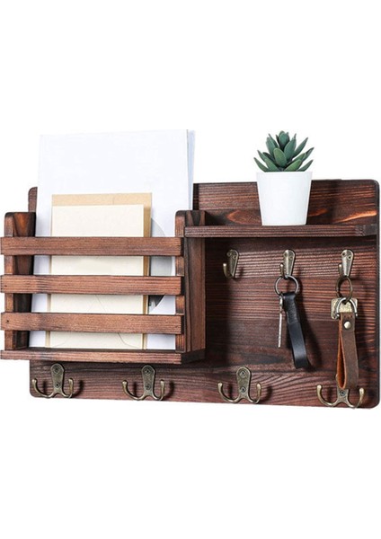 Duvar Posta Düzenleyicisi Için Anahtar ve Posta Tutucu Kancalı Duvara Montaj Kolay Kurulum Giriş Yolu ve Evdekora Için Anahtar Rafı (Yurt Dışından)