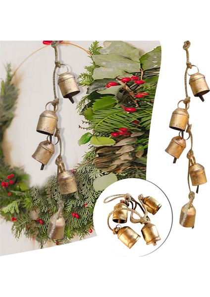 Inek Bells Vintage Kırsal Harmony Inek Bells Dev Bronz Cowbell El Sanatları Metal Cowbell Asılı Noel Süslemeleri (Yurt Dışından) modelleri