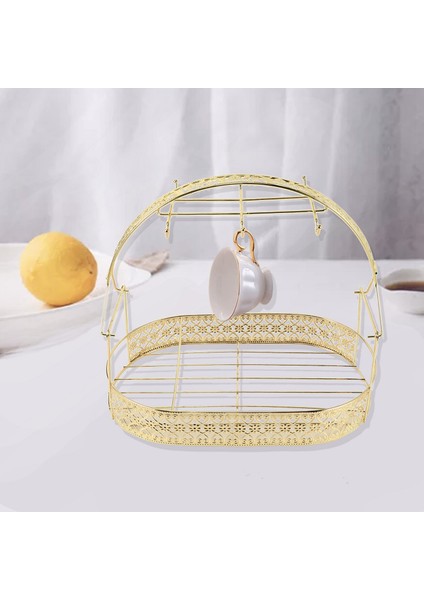 Xin Yue Zhang Altın Kapasiteli Depolama Rafı Kaplama Kahve Fincanı Ocak Bulaşıklık Çoğu Bardak, Tabak, Kaşık ve Tencereyi Asabilir Metal Stand Tutucu (Yurt Dışından) fiyatları
