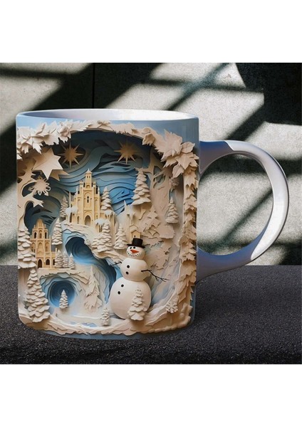 3D Kahve Kupa, Tasarım Çok Seramik Kupa Yenilik 11 Oz Kahve ve Çay Kupa Kadınlar, Erkekler Için (Yurt Dışından)