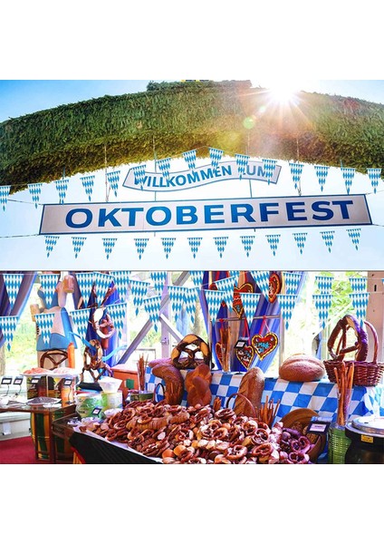 Xin Yue Zhang 10 M Bavyera Çelenk Dekorasyon Oktoberfest Dekor Parti Oktoberfest Flama Bavyera Banner Fotoğraf Prop (Yurt Dışından) modelleri