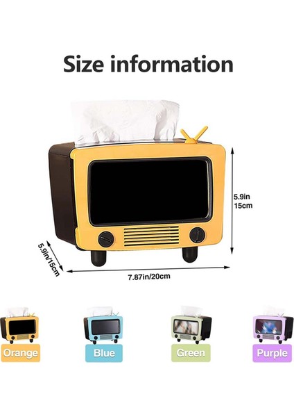 Tv Doku Kutusu Çok Fonksiyonlu Yaratıcılar Doku Kutusu Tutucu Cep Telefonu Yuvası ile Dekorasyon Doku Tutucu Ev B (Yurt Dışından) fırsatları