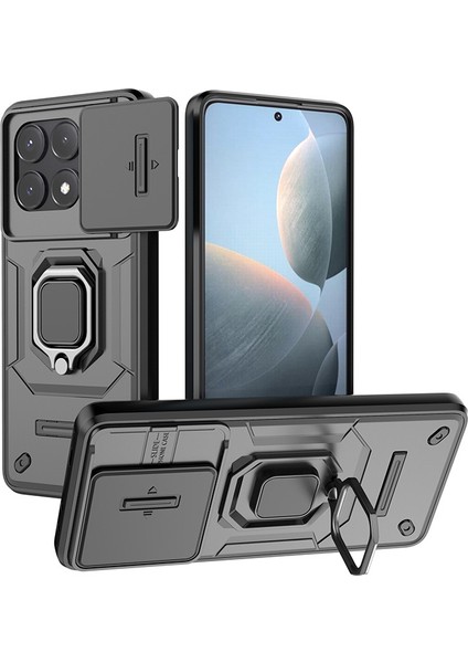 Xiaomi Redmi K70 Kamera Kapaklı Darbeye Dayanıklı Telefon Kılıfı (Yurt Dışından)