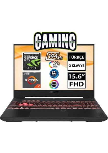 Tuf Gaming A15 FA507NU Amd Ryzen 7 7735HS 32GB Ram 1tb SSD Nvıdıa Rtx 4050 Graphics Windows 11 Home 15,6" Fhd Taşınabilir Bilgisayar FA507NUW19