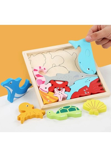 Ahşap 3D Bultak Puzzle Oyuncak