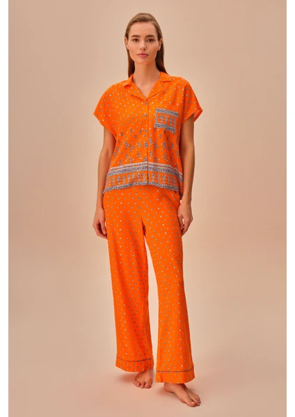 Orange Maskülen Pijama Takımı