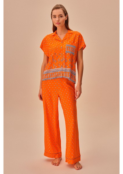 Orange Maskülen Pijama Takımı