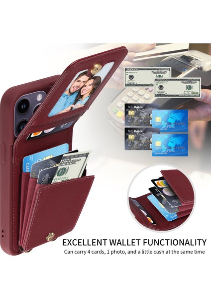 iPhone 15 Pro Max Rfıd Engelleme Pu+Tpu Cüzdan Telefon Koruma Kapağı (Yurt Dışından) fırsatları