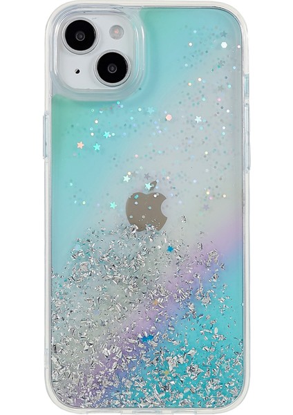 iPhone 15 Şık Glittery Pc+Tpu Telefon Kapağı (Yurt Dışından)