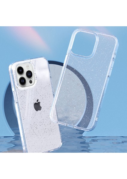 iPhone 15 Pro Cep Telefonu Kılıfı Glitter Powder Clear Tpu+Pc Koruma Kapağı (Yurt Dışından)