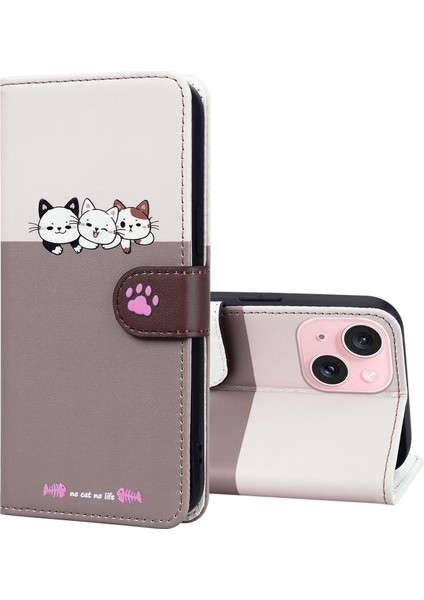 iPhone 15 Deri Kasa Renk Ekleme Cüzdan Kapağı (Yurt Dışından) indirimleri