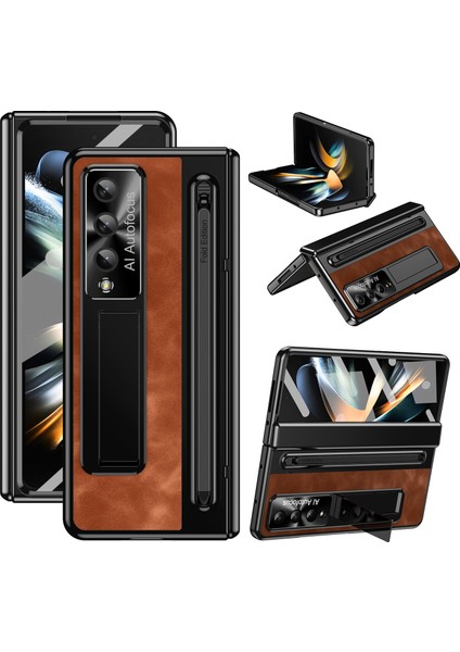 Samsung Galaxy Z Fold4 5g Retro Telefon Kasası Kickstand Kapağı (Yurt Dışından)