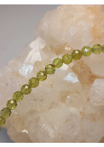 yasamtohumu Peridot (Zebercet) Taşı 3.5mm Bileklik (45946)