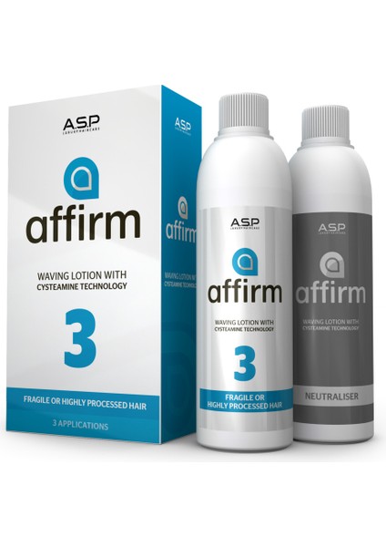 Asp Affırm (3) Kırılgan ve Yıpranmış Saçlar İçin Perma İlacı + Nötralizan 210 ml x 2