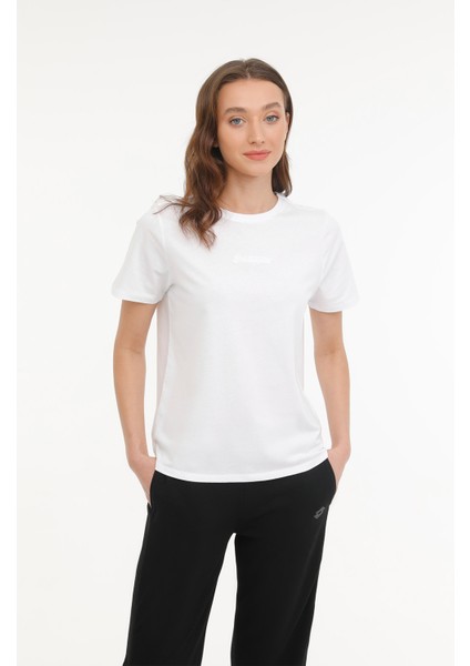 W-Kepy Long T-Sh 4 Fx Beyaz Kadın Kısa Kol T-Shirt