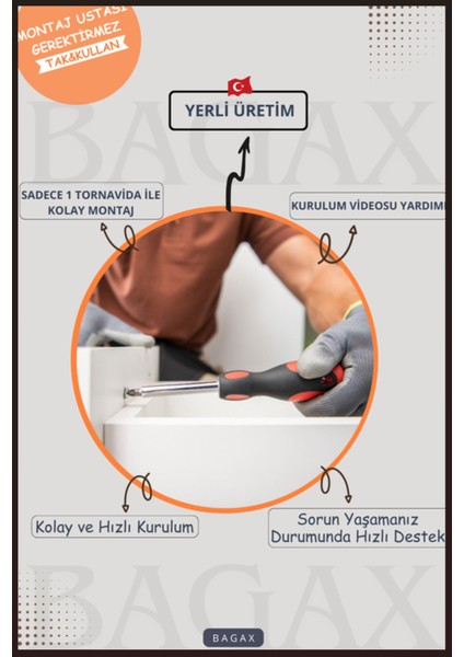 Karatay Model, Beyaz Renk, 76 cm Petek Kaplama, Dresuar