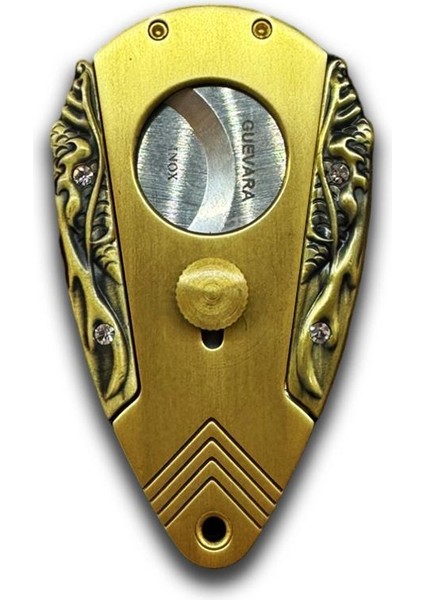 Guevara Gold Taşlı Kelebak Model Puro Kesici (60 Ring)