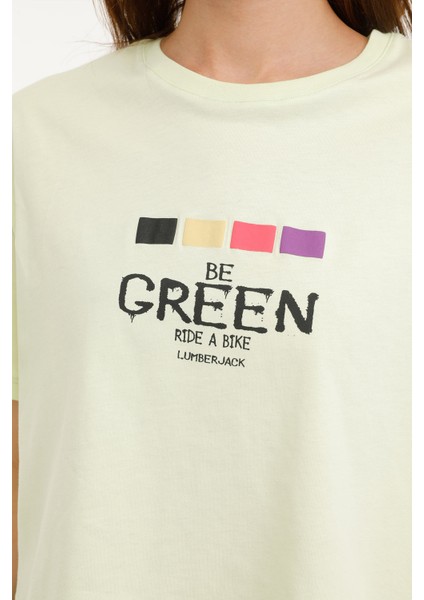 Wl Vanılla 11Md1056 Neon Yeşil Kadın Kısa Kol T-Shirt