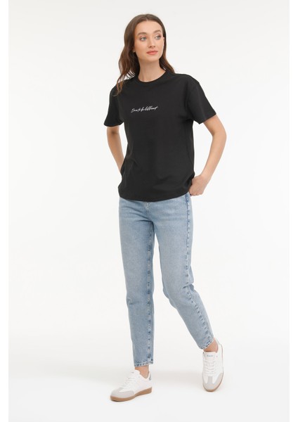 Wl Hestıa 11Mdk403 4Fx Siyah Kadın Kısa Kol T-Shirt modelleri