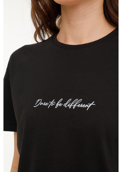 Wl Hestıa 11Mdk403 4Fx Siyah Kadın Kısa Kol T-Shirt fırsatları